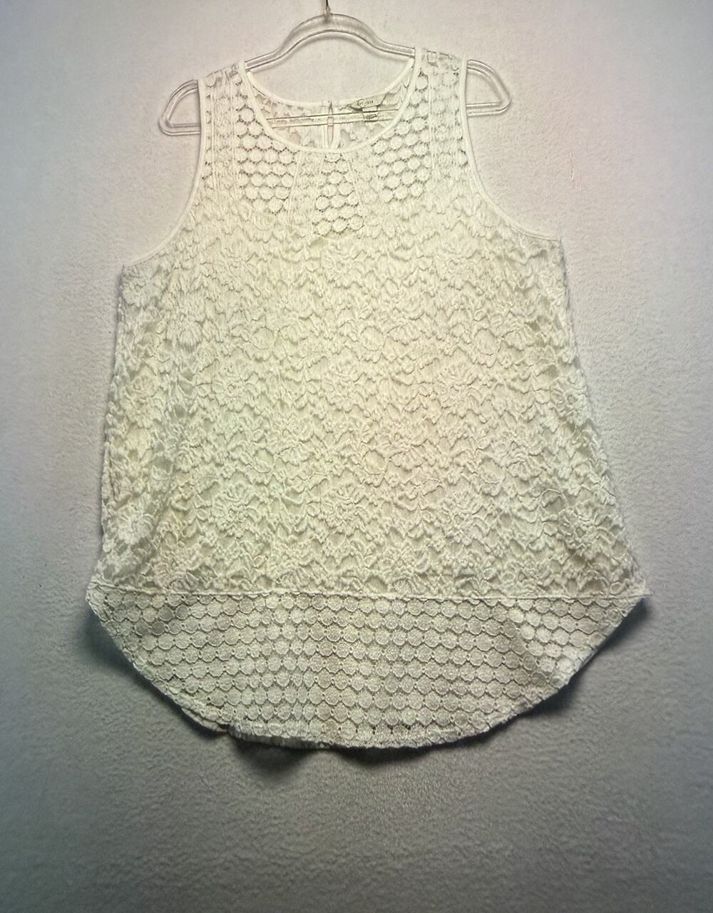 Cato Floral Lace Tunic Sleeveless Top Lined Boho Hippy Beach Feminine Lined
